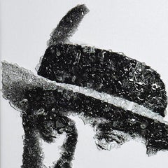 "Scarface Capone'" - Al Capone, Shattered Glass on Canvas