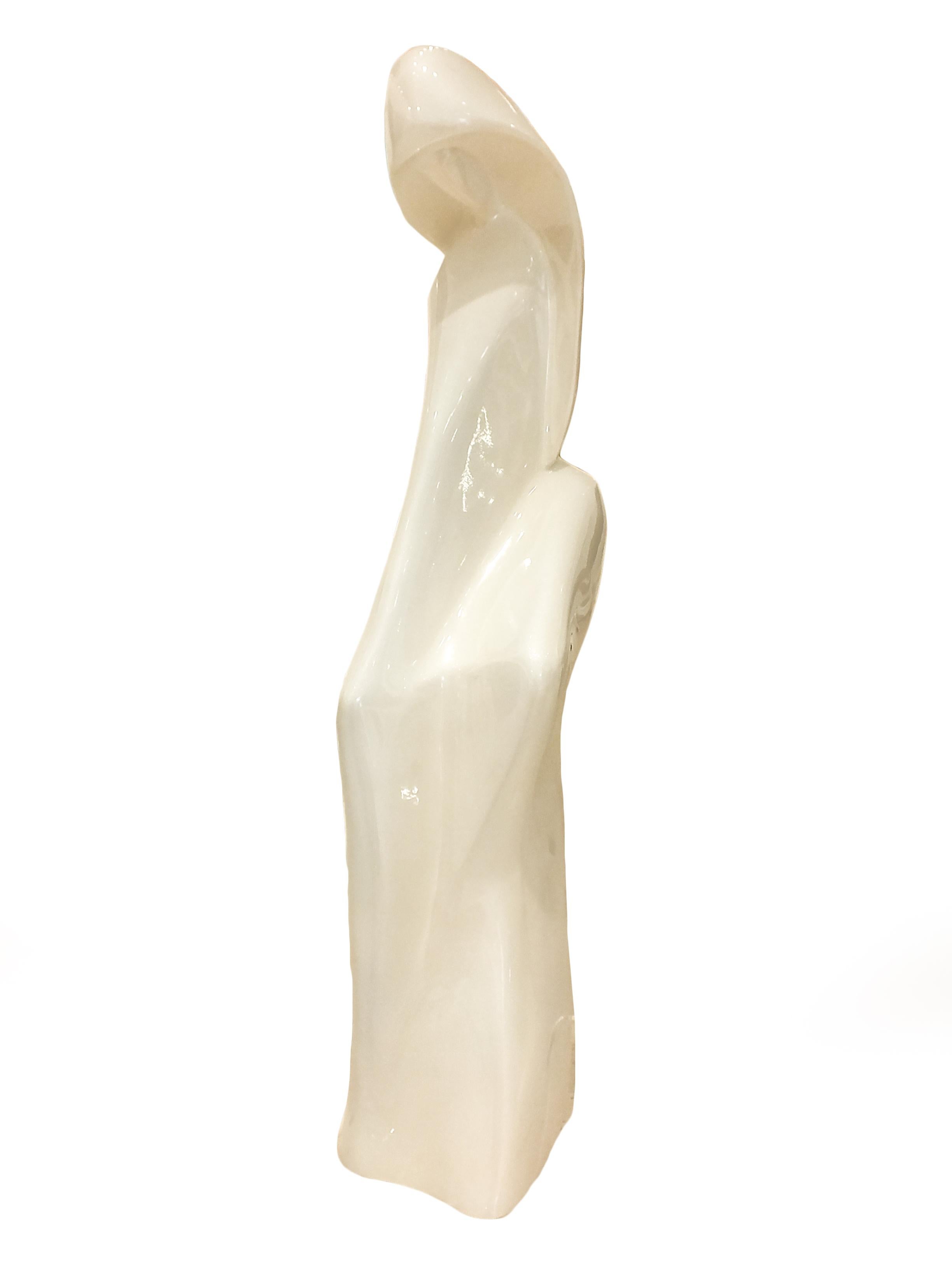 Paul Braslow Figurative Sculpture - Woman-White, Bronze