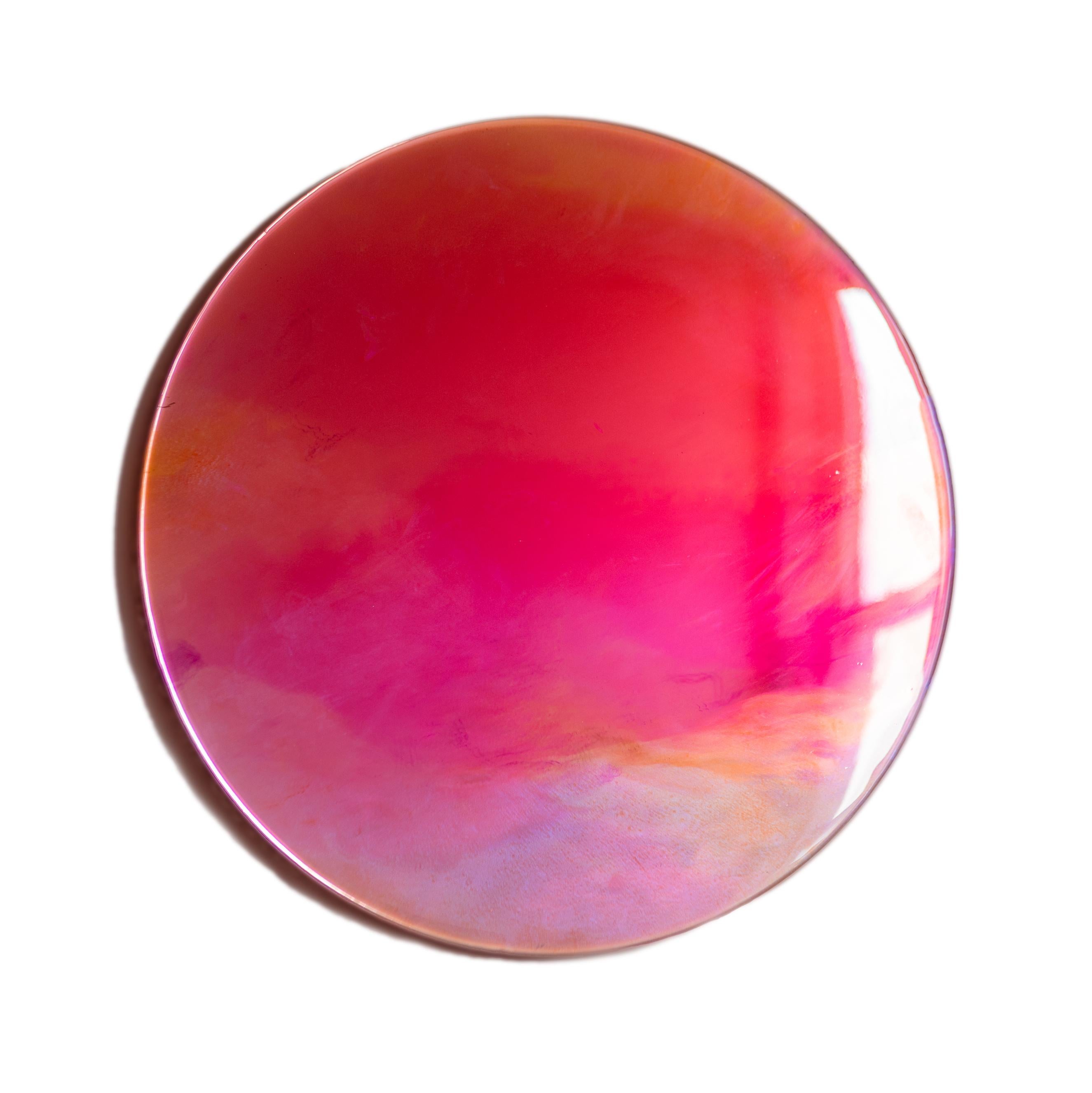 Amour Wall Decoration by Courtney Kinnare, Pink Multicolored Mirror