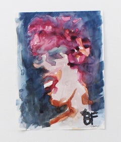 "CDMX n°5" Peinture de Brad Fisher, aquarelle sur papier, REP de Tuleste Factory
