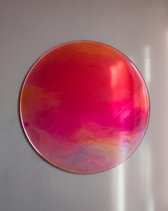 Decorazione da parete Amour di Courtney Kinnare, Specchio rosa multicolore