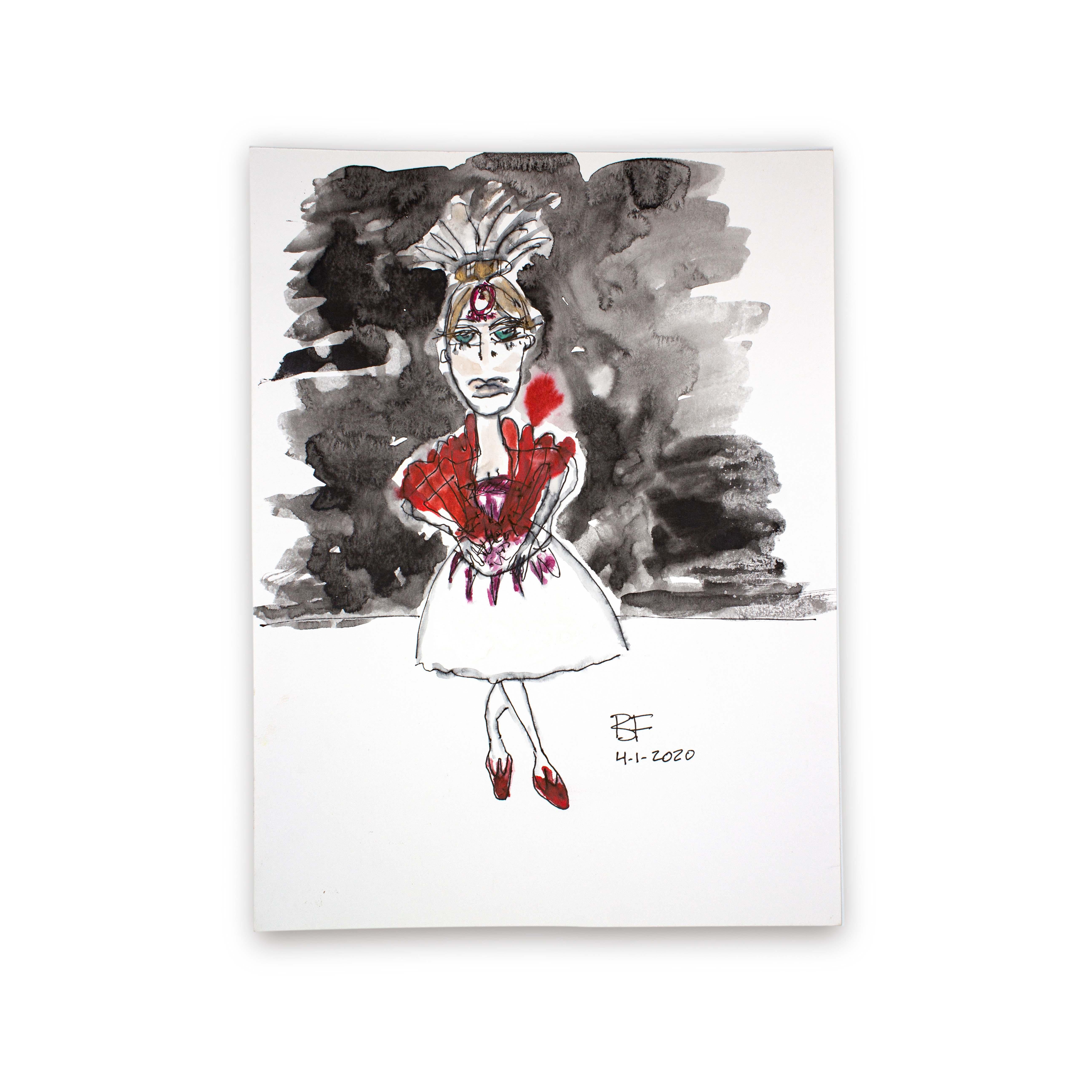 Represented by Tuleste Factory

McQueen, 2020

Graphite, Ink and Japanese Watercolor on paper by artist Brad Fisher. Unframed.

12 × 9 in

Shipping is not included. See our shipping policies. Please contact us for shipping quotes and customization