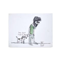 "You Don't Have To" Figurative Ink & Japanese Watercolor on Paper by Brad Fisher