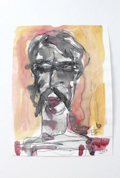 CDMX #1 Contemporary Figurative Painting by Brad Fisher, Watercolor on Paper