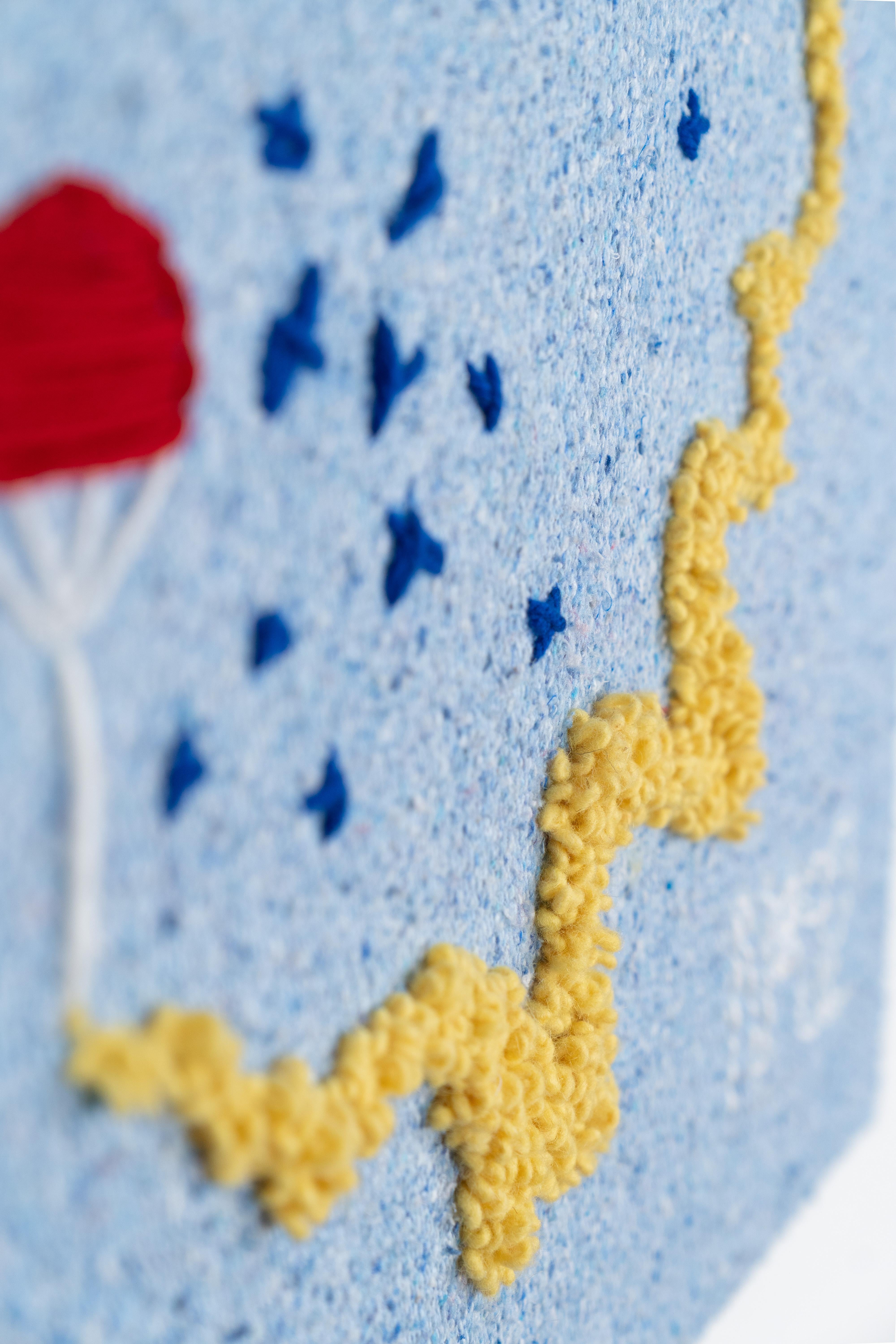 HANABI N* 92 Tapisserie de Marta Moreno, broderie au fil et à l'aiguille Textile en vente 1