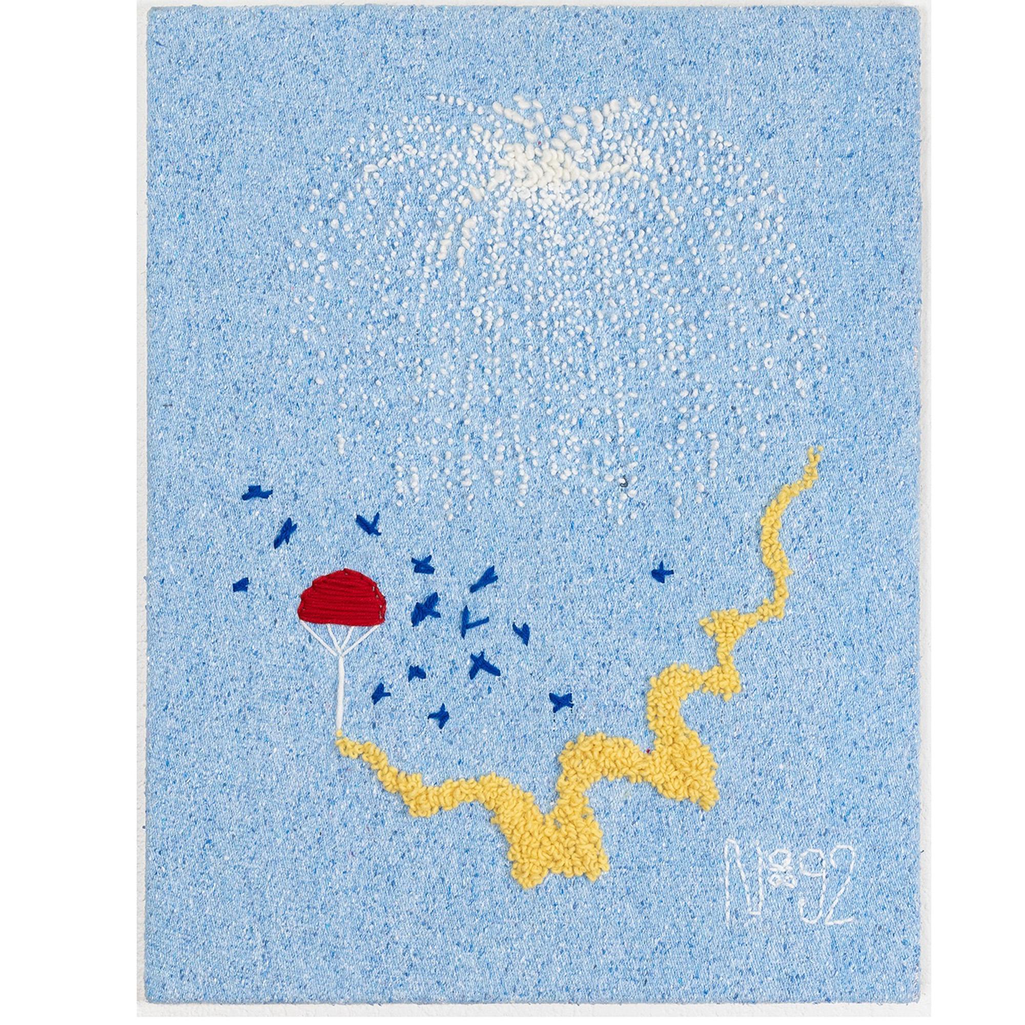 HANABI N* 92 Tapisserie de Marta Moreno, broderie au fil et à l'aiguille Textile