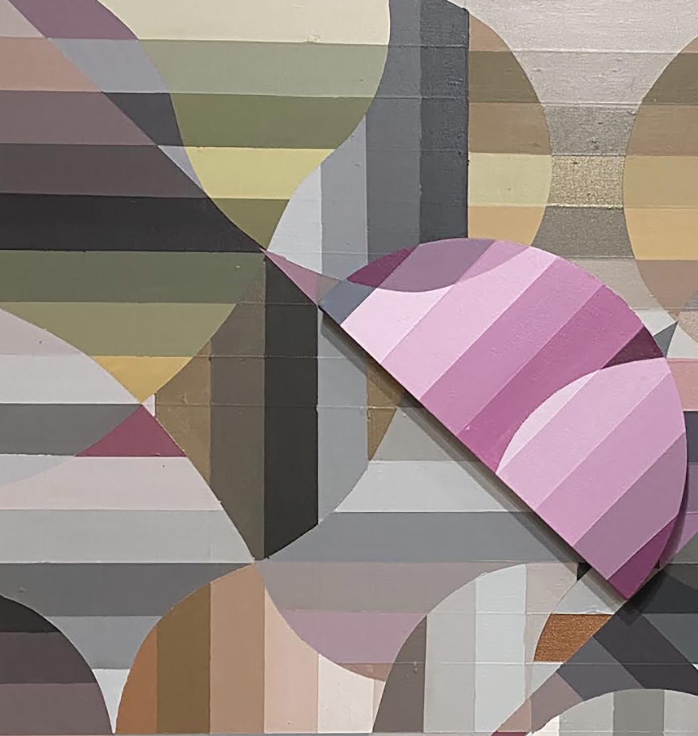 Psiclocybin Fields - Abstract Geometric Mixed Media Art by Edward Granger