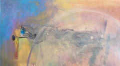 'Moon in Mirror, ' by Dragana Milovic, Acrylic on Canvas Painting