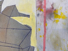'Pale Blue Dot in the Empty House, '  Mixed Media on Canvas by Peter E. Healy