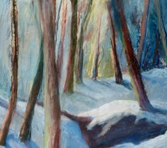 'Snowy Forest, ' by Regina Murphy, Pastel on Paper Painting