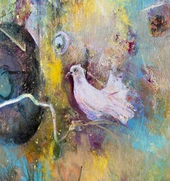 „Peace and Love“ von Dragana Milovic, Gemälde in Mischtechnik auf Leinwand