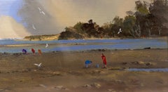 'Cockle Pickers at Dundrum Co. Down, ' by David Overhand, Oil Painting