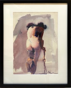 'Female Nude Study, ' Watercolor on Paper, by Jack Vallee