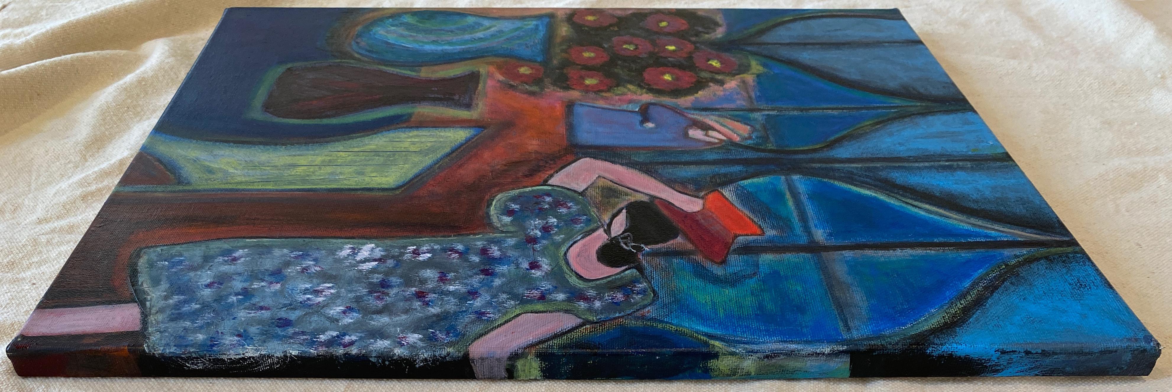„Impromptu #9“, Gemälde in Acryl auf Leinwand von Josette Simon-Gestin im Angebot 4