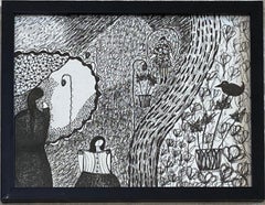 « Les Femmes du Samedi n° 5 », de Josette Simon-Gestin, dessin à l'encre noire et blanche