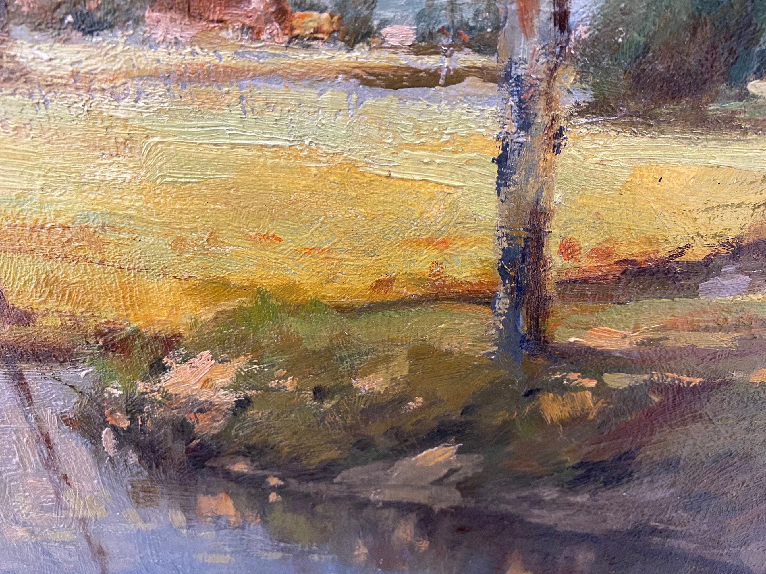 'Landscape of Small River, ' by Dean Bradford, Oil on Canvas Painting 2