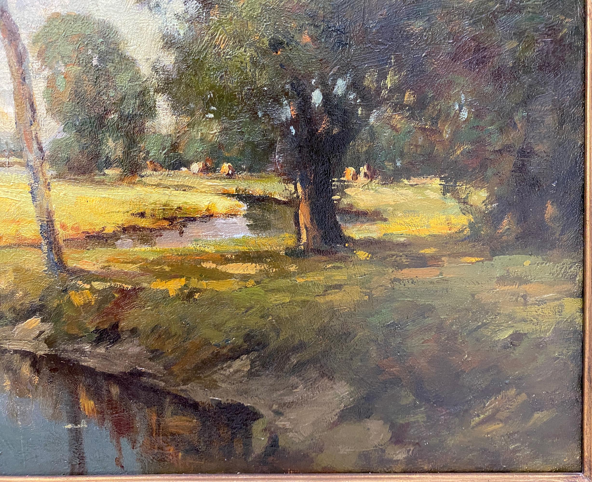 'Landscape of Small River, ' by Dean Bradford, Oil on Canvas Painting 3
