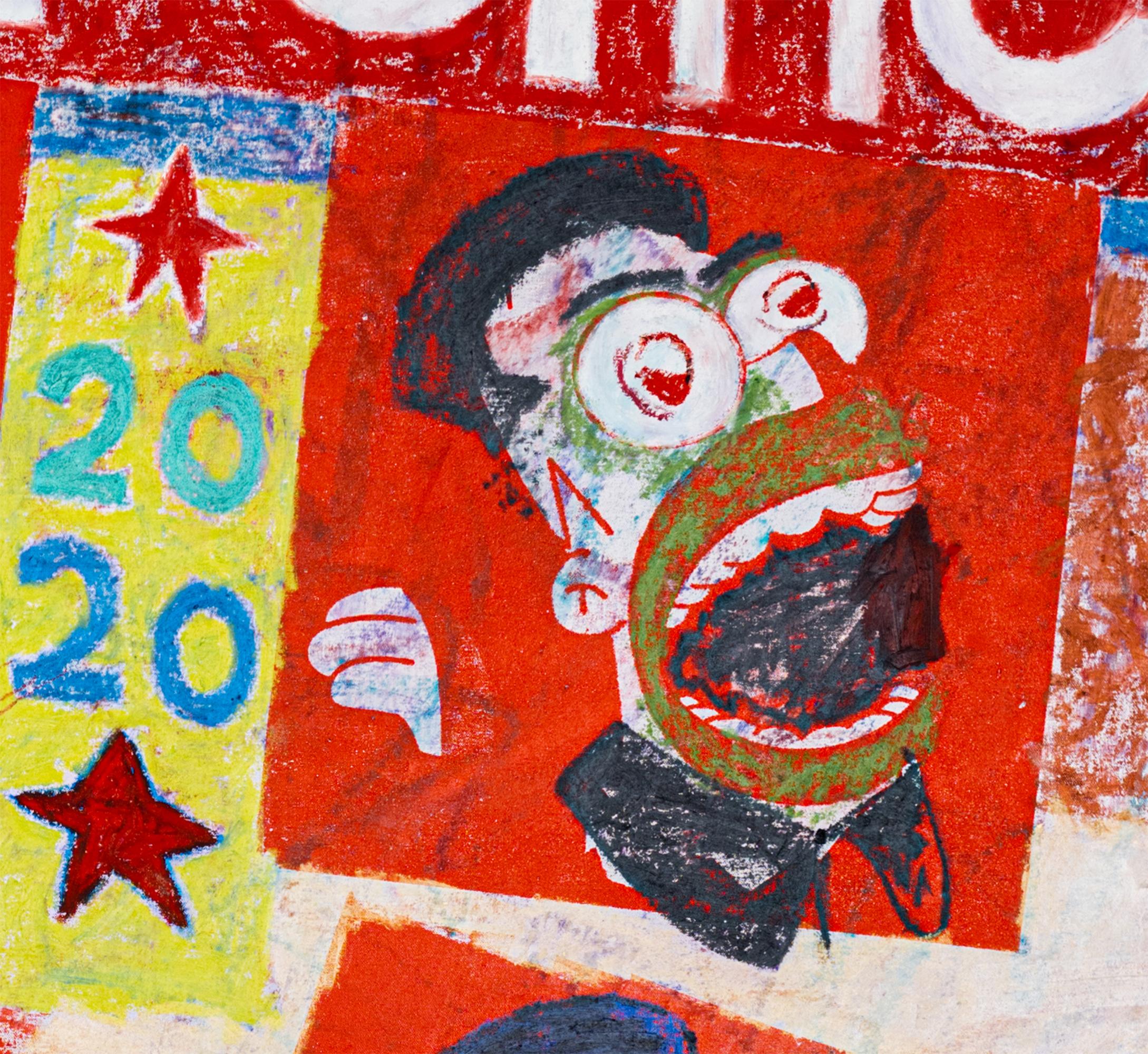 'Kim Jong Un: Zombified Edition, ' Mixed Media by XVALA For Sale 4