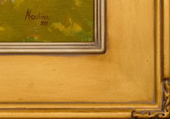 'A Day in the Country' Dutch Scene, Oil on Linen Painting by Alyona Kostina