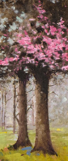 'Peaceful Spring Landscape' by Alyona Kostina Dixon, Oil on Linen Painting