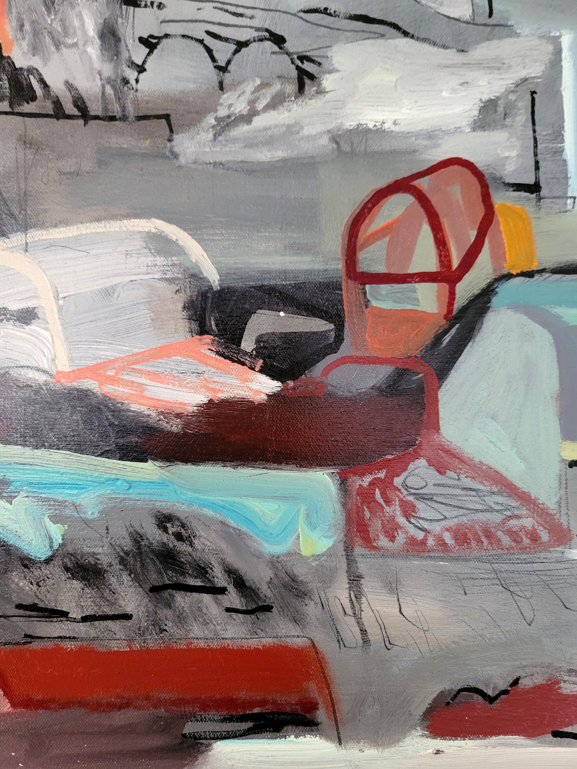 „Environmental Tonglen Abstrakte Landschaft“, Peter Healy, Öl auf Leinwand Gemälde im Angebot 1
