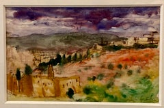 'New Mexico Landscape, ' by Eli Levin, Watercolor on Paper Painting