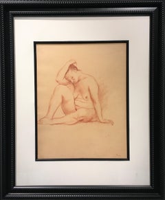 'Female Nude Figure Study,' by John Fenton, Drawing on Paper