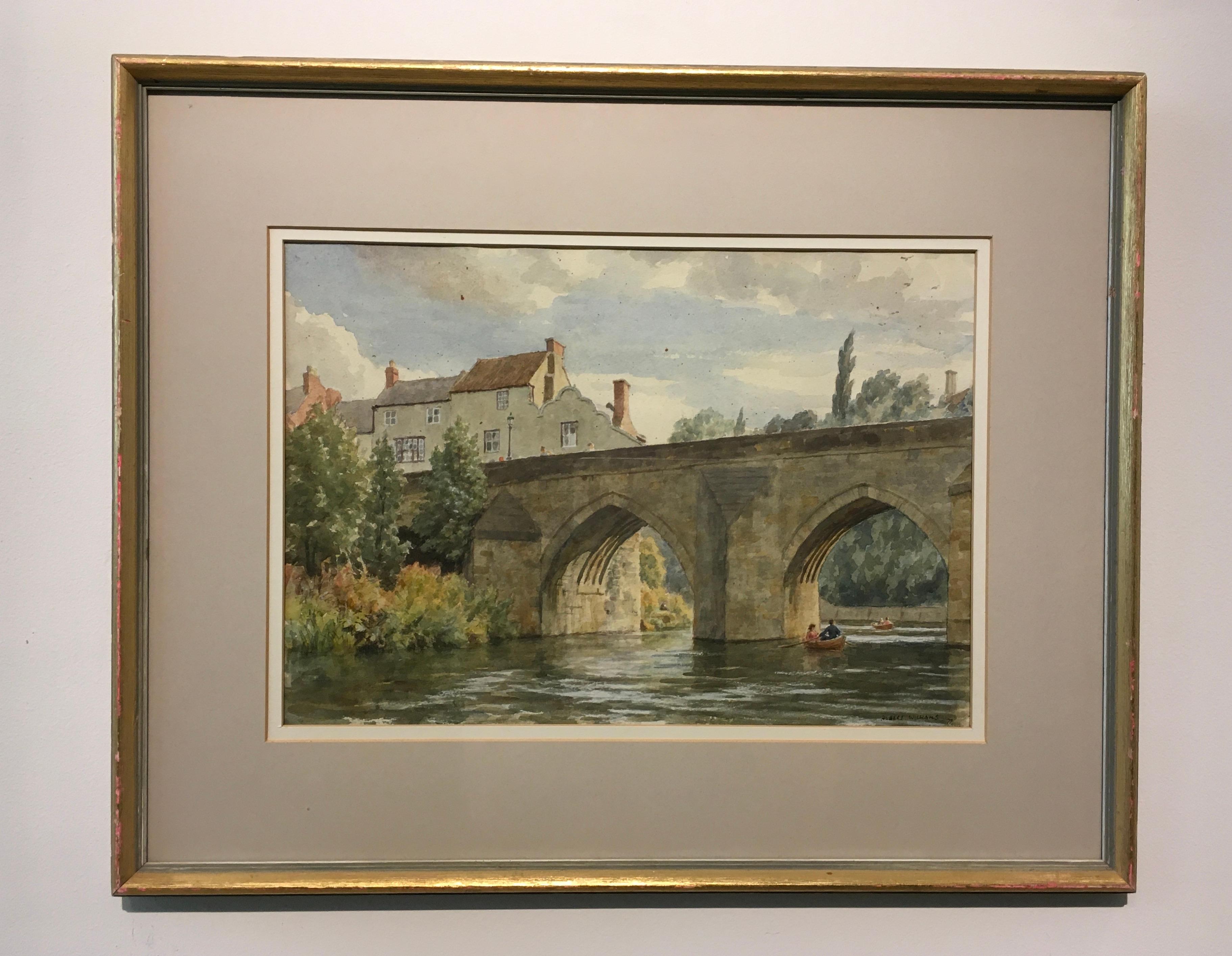 'English Watercolor Landscape,' by Hubert John Williams, Watercolor Painting