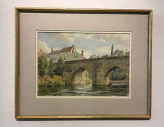'English Watercolor Landscape, ' by Hubert John Williams, Watercolor Painting