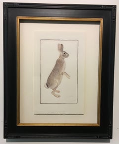 'Desert Cottontail, ' by Sheridan Oman, Colored Pencil on Paper Drawing 