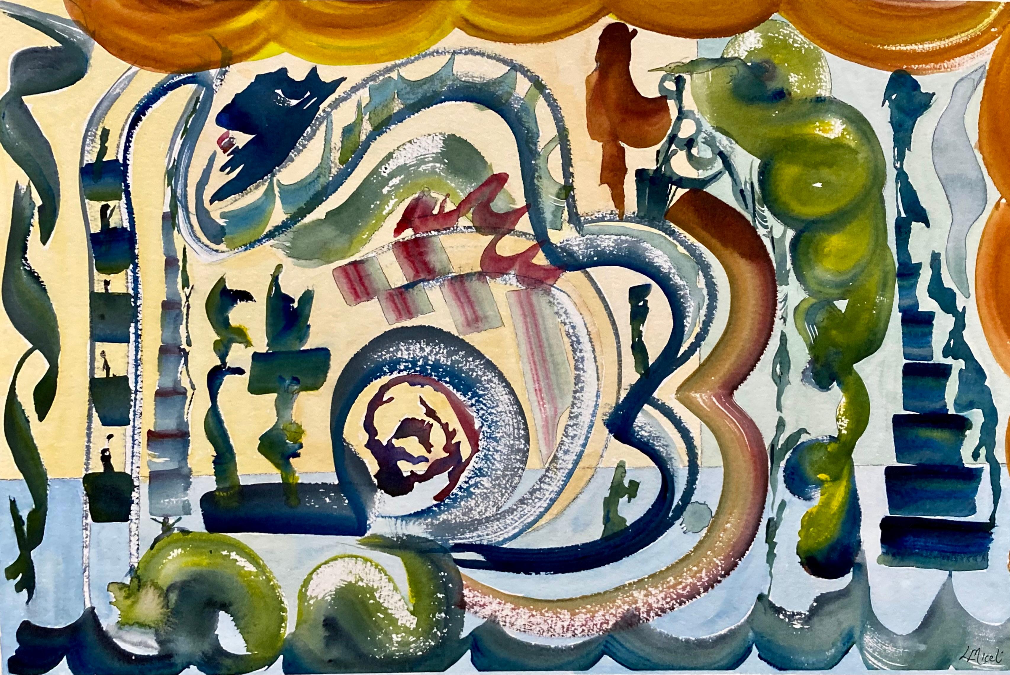 « Submerging », de Lisa Miceli, peinture à l'aquarelle sur papier en vente 4