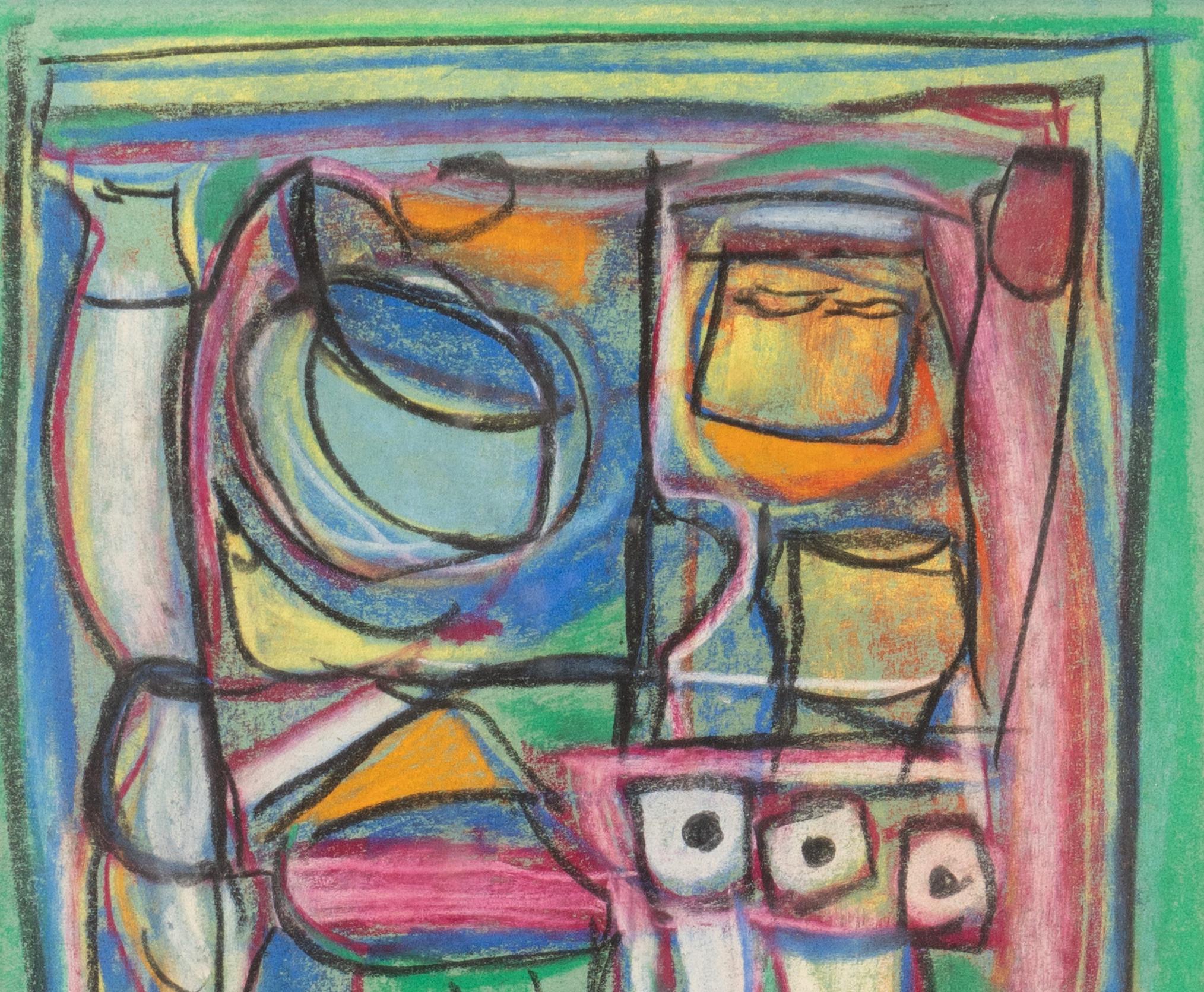 'Untitled Abstract, ' by Catherine Zakas, Pastel on Paper Drawing 3