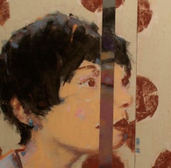 'Two Views of a Secret, ' by Chris Brizzard, Pastel on Paper Drawing