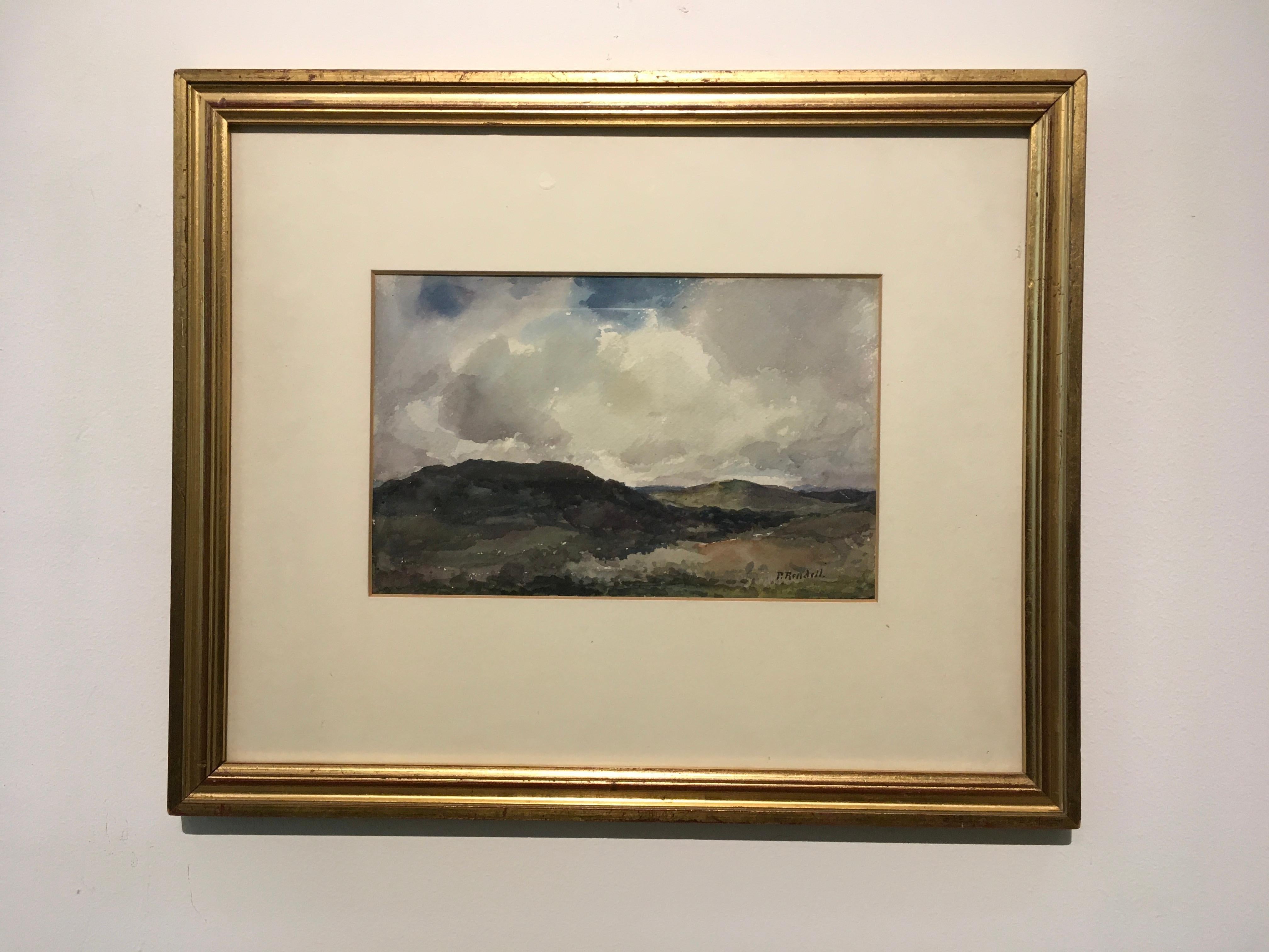 Joseph Fred-Percy Rendell Landscape Art - 'Landscape' by Joseph Fred-Perry Rendell, Watercolor Painting