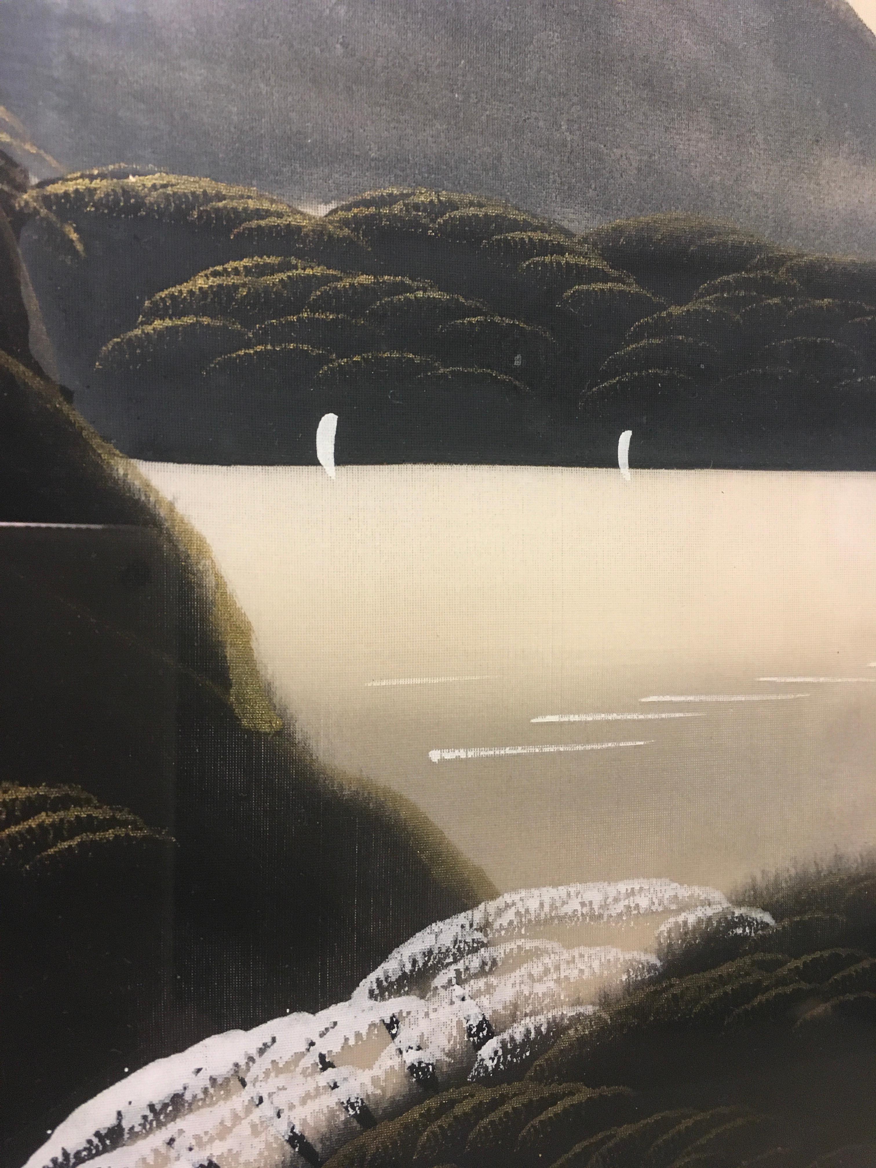 japanese silk paintings 1940s