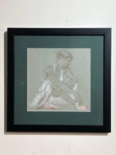 'Ballerina in Repose #2,' by James Cobb, Charcoal and Conte Drawing, 2021