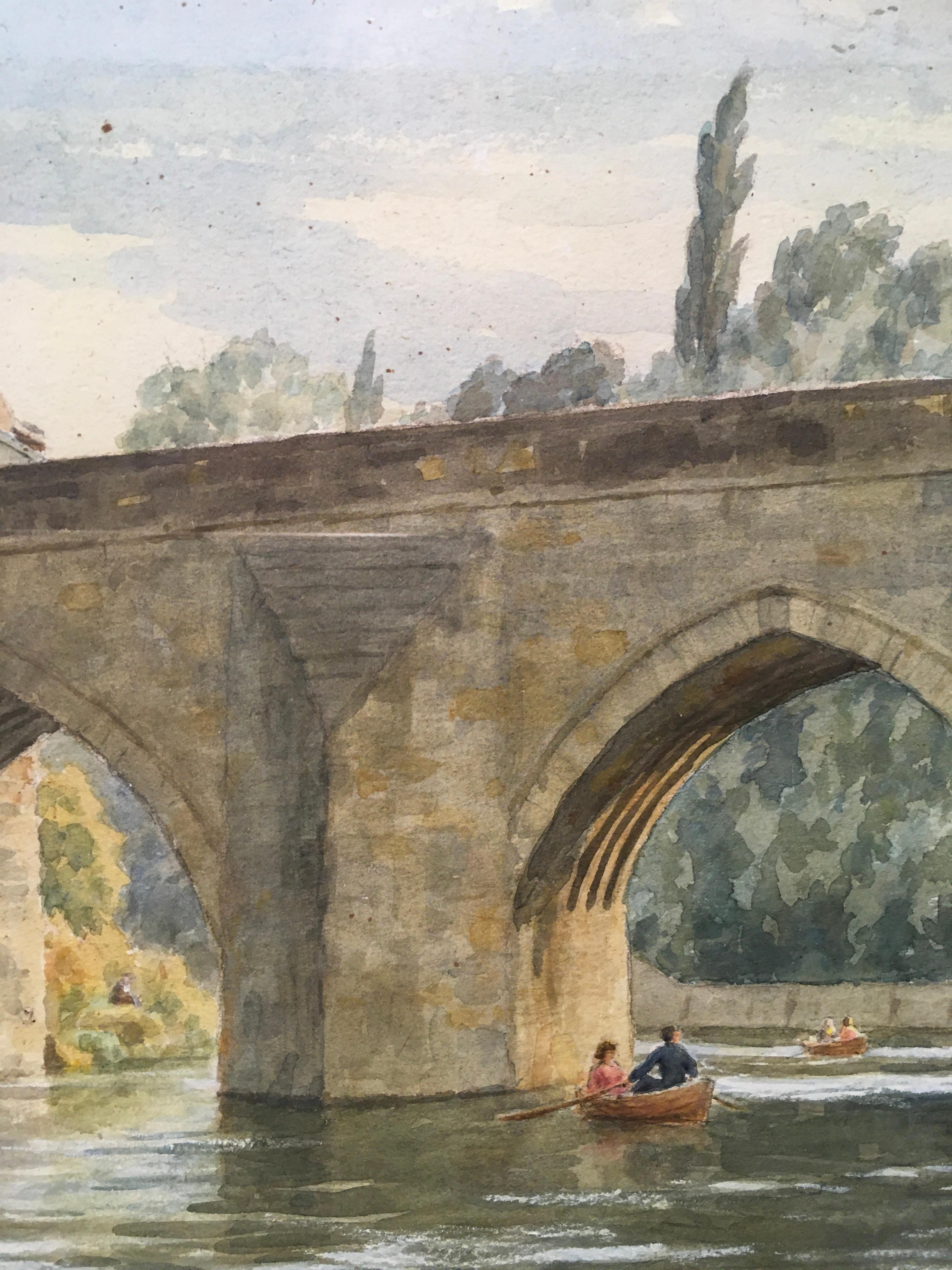Hubert John Williams, „English Watercolor Landscape“, Aquarellgemälde 2