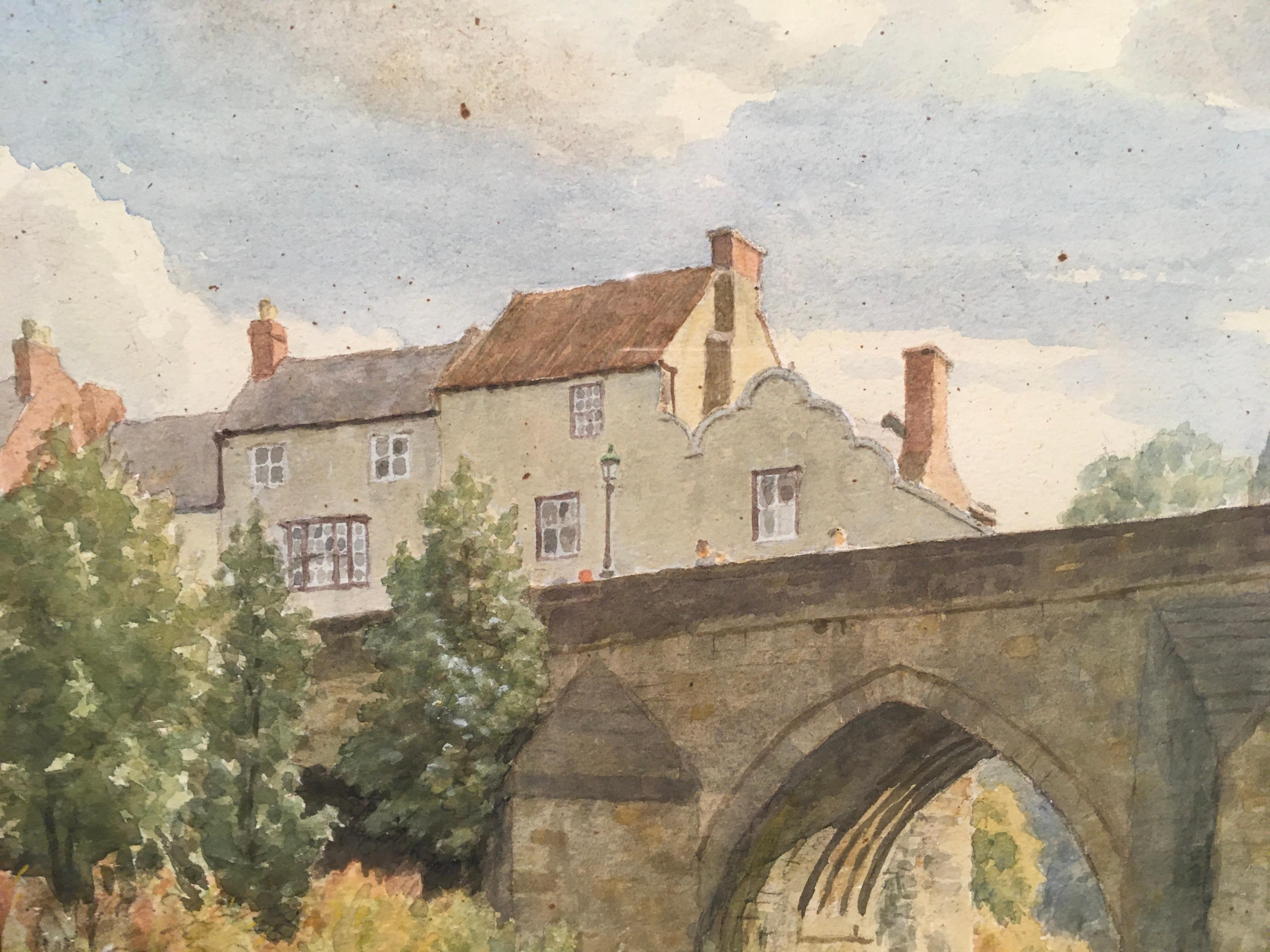 'English Watercolor Landscape, ' by Hubert John Williams, Watercolor Painting For Sale 3