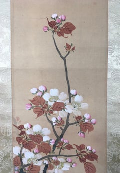 Árbol de cornejo", Desconocido, Pergamino antiguo japonés