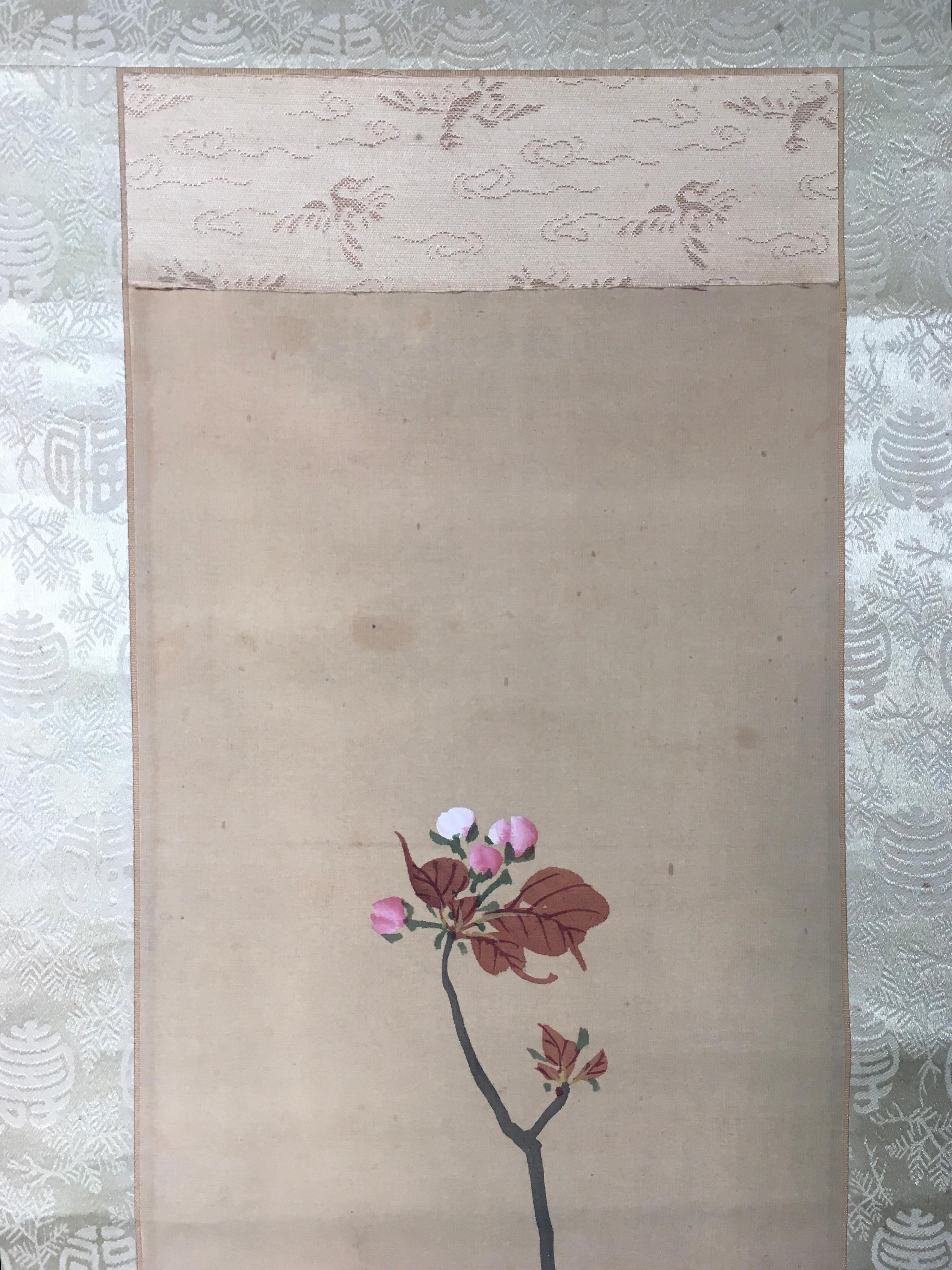 'Dogwood Tree', By Unknown, Japanese Antique Scroll For Sale 6
