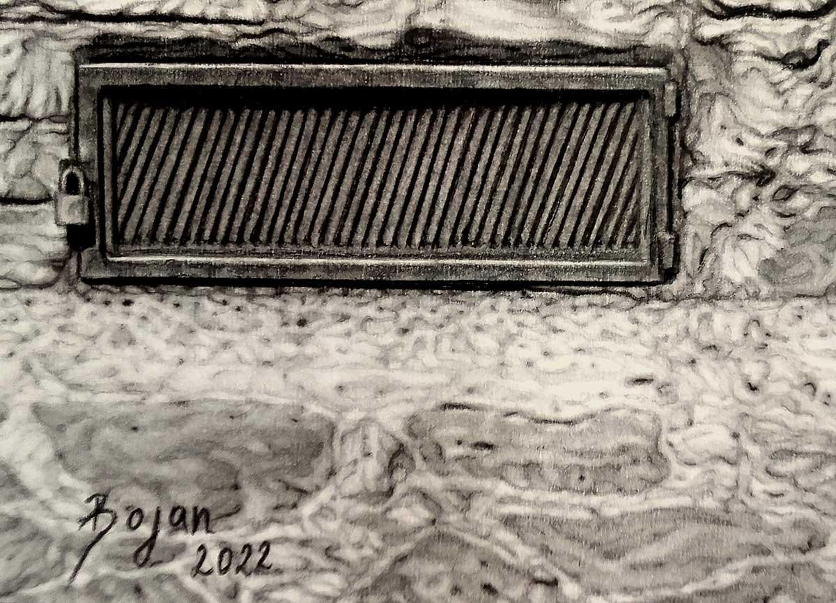 'Libertà', di Bojan Grof, disegno a grafite, carboncino e matita a olio su carta - Art Realismo di Bojan Grozdanovic Grof