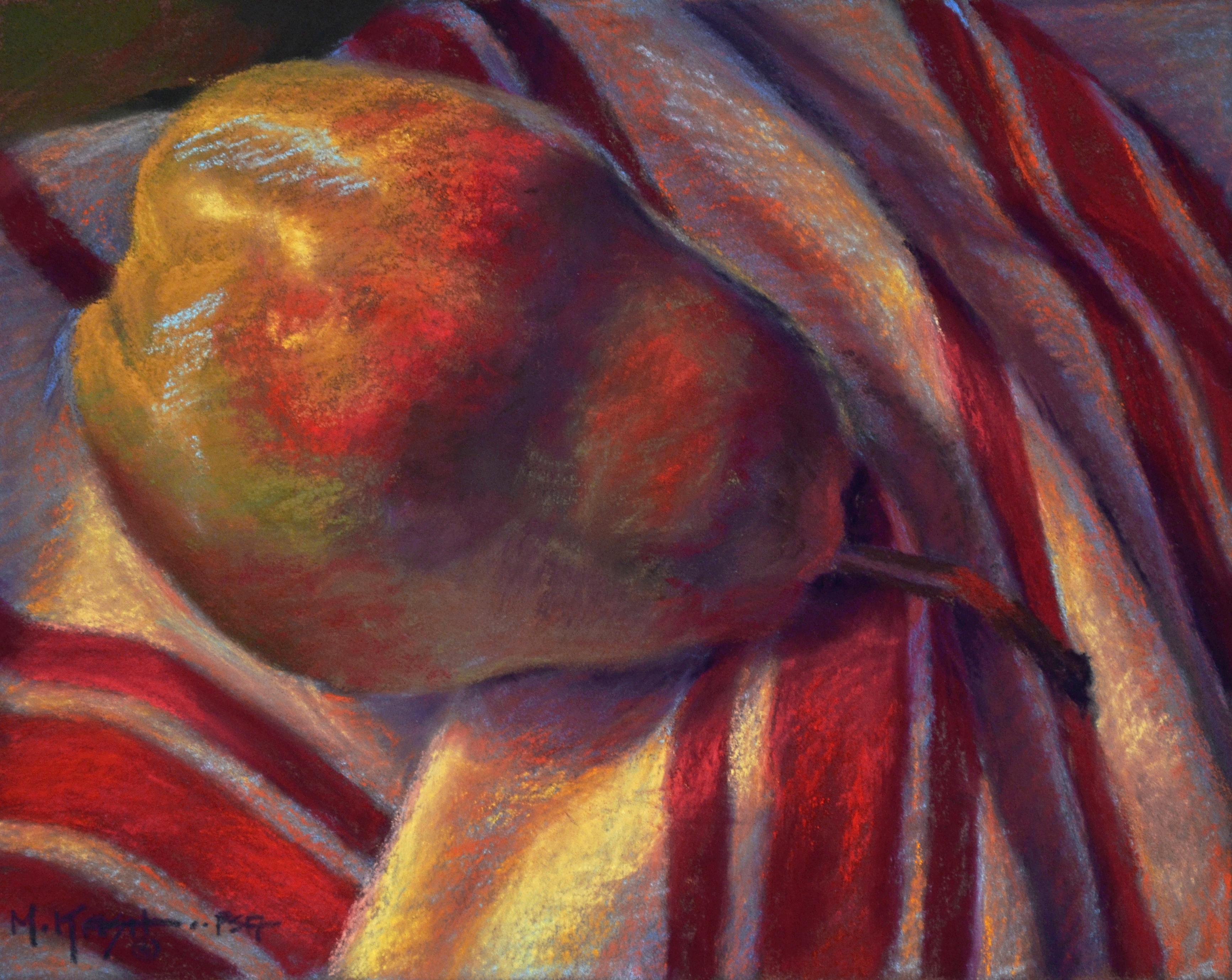 'Pear Solo' by Marie Kash Weltzheimer, Pastel on Paper For Sale 5