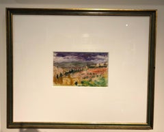 'New Mexico Landscape, ' by Eli Levin, Watercolor on Paper Painting