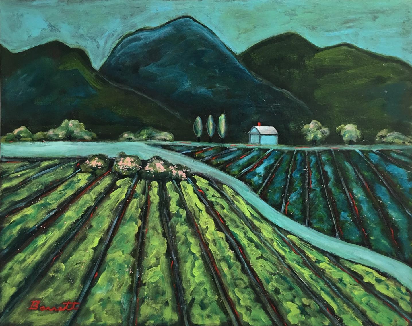 Heidi Barrett Landscape Painting - Blue Sky Napa Valley