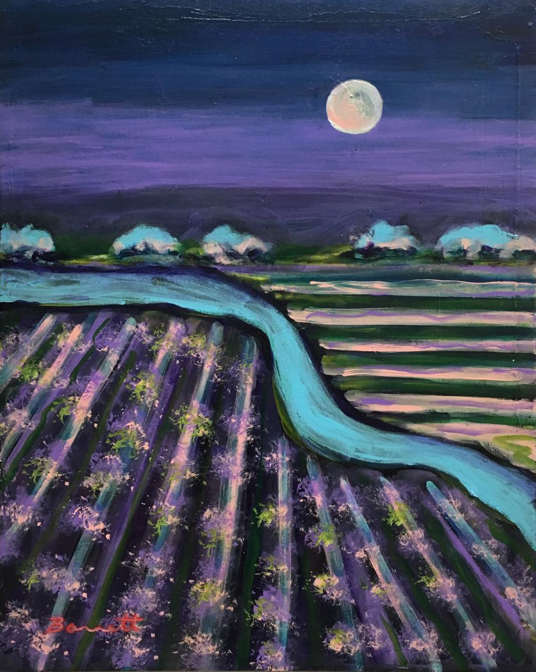 Heidi Barrett Landscape Painting - Midnight Bloom