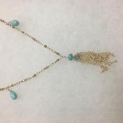 Turquoise Fringe Necklace