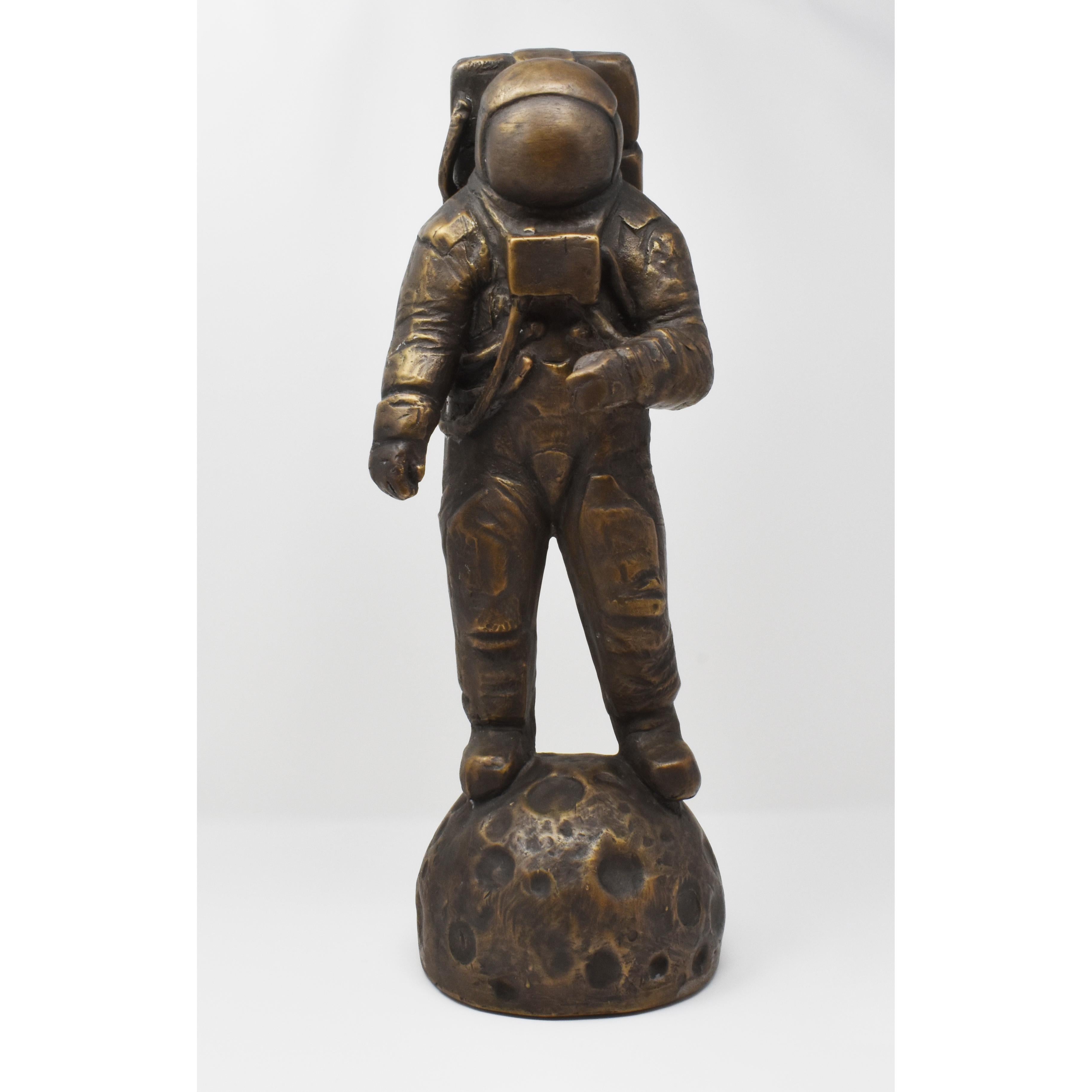 Kevin Christison Figurative Sculpture - The Apollo Bronze - Man on the Moon AP/100