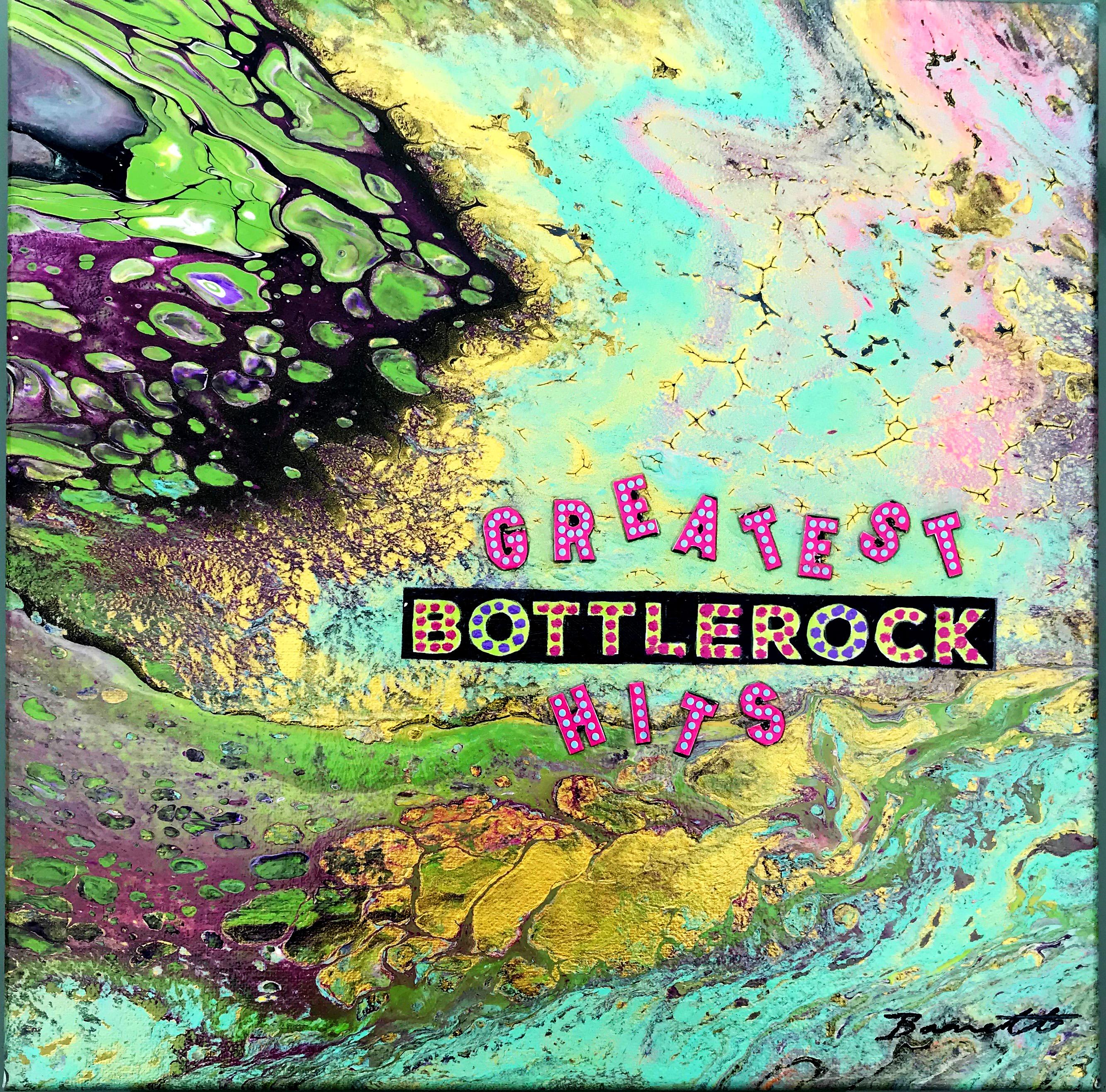 Rock- Albumcover mit Flaschenrock