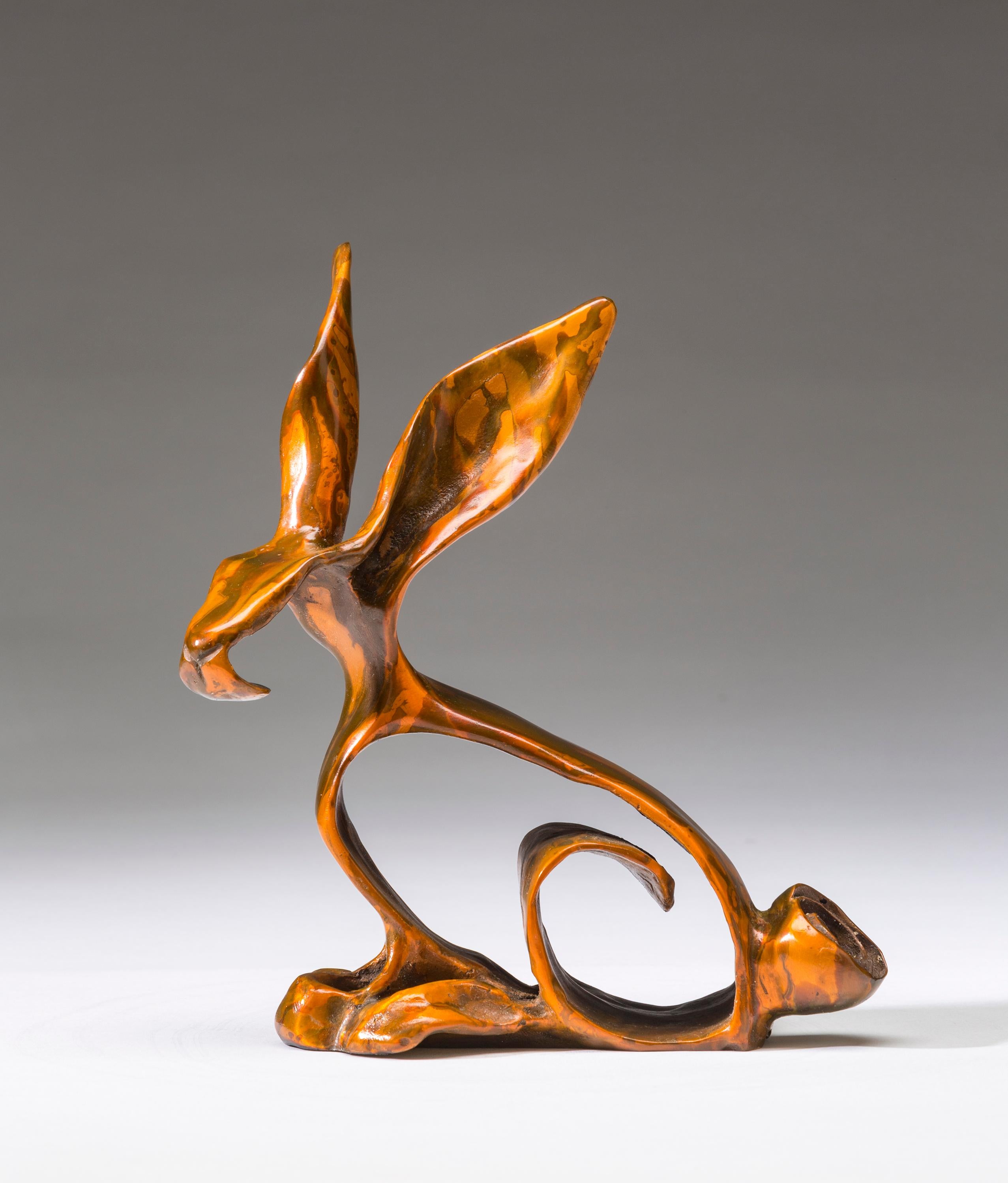 Sandy Graves Figurative Sculpture - Cotton (Orange) 8" 11/100