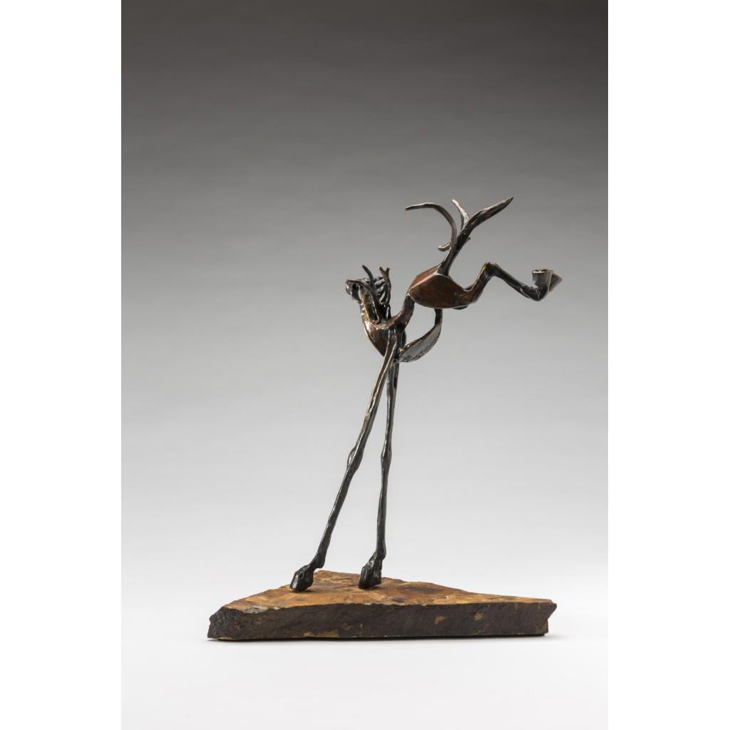 Sandy Graves Figurative Sculpture - Bronc 2/25